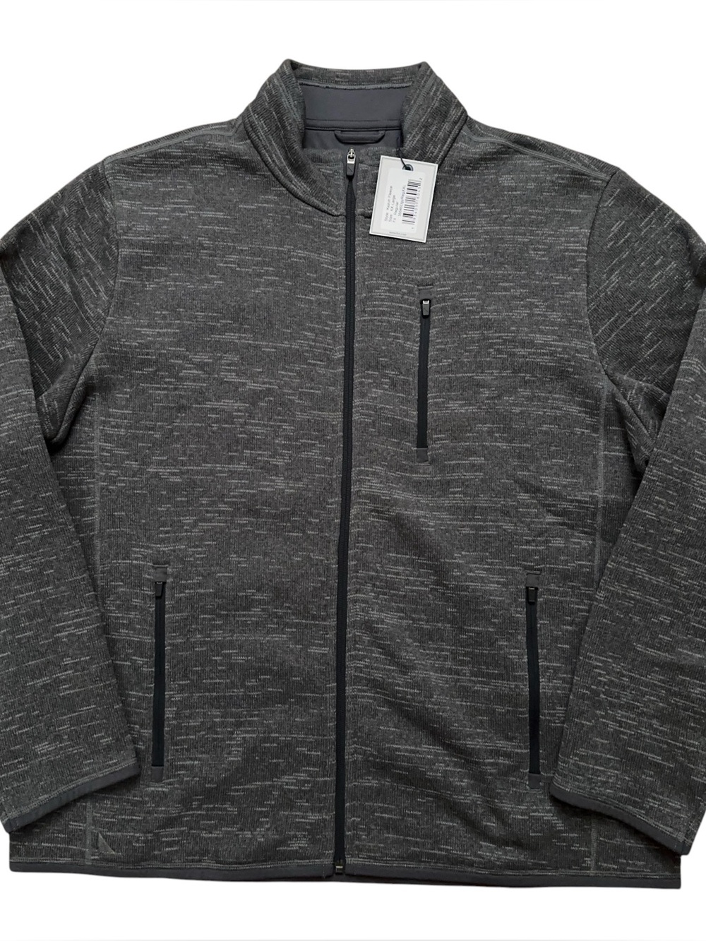 Untuckit Kezoh Fleece Jacket Mens Size 2XL Full-Zip Regular Fit Gray NEW
